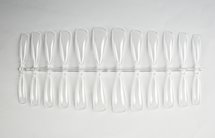 Press-on/Showtips Baby Stiletto clear 72 stuks