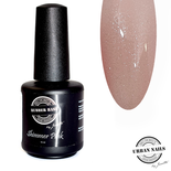 Rubber base gel shimmer pink silver 15ml