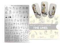 Moyra Stamping Plate 102 - Fine Lines
