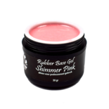 Rubber base gel shimmer pink silver 30ml