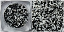 Glitter Line UNG051 Black & white confetti