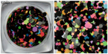 Glitter Line UNG052 Black & neon confetti