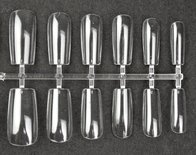 PRESS-ON/Showtips Square Clear 72 stuks